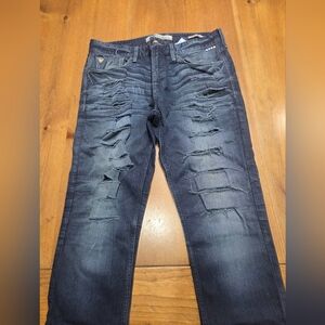 Guess Men's Distressed Blue Jeans